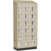 Concorde Heavy-Duty Lockers, 6 -tier, Bank of 3, 36" x 18" x 82", Steel, Beige, Welded (Assembled) Southpoint Industrial Supply
