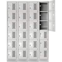 Assembled Clean Line™ Perforated Economy Lockers FL354 | Southpoint Industrial Supply