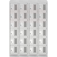Assembled Clean Line™ Perforated Economy Lockers FL356 | Southpoint Industrial Supply