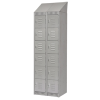 Casiers, 6 niveaux, Bloc de 2, 24" x 18" x 82", Acier, Gris, D&eacute;mont&eacute; Southpoint Industrial Supply