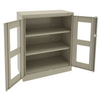 C-Thru Counter High Cabinet, Steel, 2 Shelves, 42" H x 36" W x 18" D FL647 | Southpoint Industrial Supply