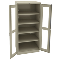 Deluxe C-Thru Storage Cabinet, Steel, 4 Shelves, 78" H x 36" W x 24" D FL649 | Southpoint Industrial Supply