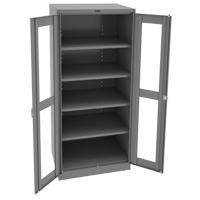 Deluxe C-Thru Storage Cabinet, Steel, 4 Shelves, 78" H x 36" W x 24" D FL650 | Southpoint Industrial Supply