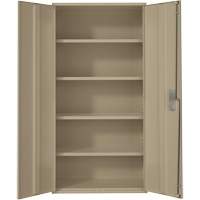 Hi-Boy Storage Cabinet, Steel, 4 Shelves, 72" H x 36" W x 18" D, Beige Southpoint Industrial Supply
