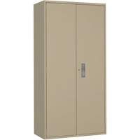 Wardrobe Storage Cabinet, Steel, 36" W x 18" D x 72" H, Beige Southpoint Industrial Supply