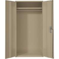 Wardrobe Storage Cabinet, Steel, 36" W x 18" D x 72" H, Beige Southpoint Industrial Supply