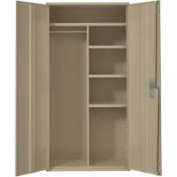 Combination Storage Cabinet, Steel, 6 Shelves, 72" H x 36" W x 18" D, Beige Southpoint Industrial Supply