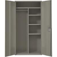 Combination Storage Cabinet, Steel, 6 Shelves, 72" H x 36" W x 18" D, Grey Southpoint Industrial Supply