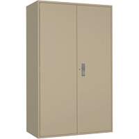 Extra Wide Hi-Boy Storage Cabinet, Steel, 4 Shelves, 72" H x 48" W x 24" D, Beige Southpoint Industrial Supply