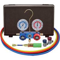 Automotive Manifold Gauge Set with Mini Dye Injector & Manual Couplers Southpoint Industrial Supply