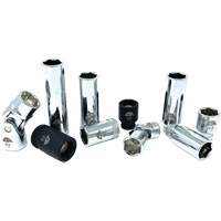 Jeu de douilles chrom&eacute;es avec rail, 10 Morceaux, Prise de 1/4"/3/8" Southpoint Industrial Supply