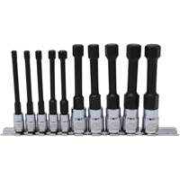Metric Hex Socket Bit Set with Reduced Shank, 10 Pieces, 1/4"/3/8" Drive Size Southpoint Industrial Supply