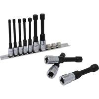 Metric Hex Socket Bit Set with Reduced Shank, 10 Pieces, 1/4"/3/8" Drive Size Southpoint Industrial Supply