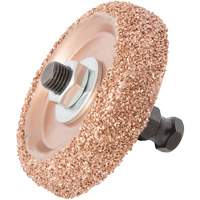 Roue de tamponnage et d'abrasion en carbure de tungst&egrave;ne avec adaptateur hexagonal pour tampon de pneu &agrave; basse vitesse, Diam&egrave;tre 2-3/5", 4,5" lo, 4" la, Hauteur 1,1" Southpoint Industrial Supply