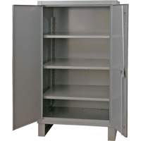 Armoire tr&egrave;s robuste, Acier, 3 Tablettes, 66" h x 48" la x 24" P, Gris Southpoint Industrial Supply