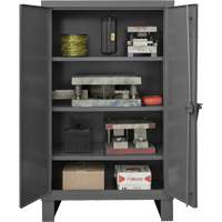 Armoire tr&egrave;s robuste, Acier, 3 Tablettes, 66" h x 60" la x 24" P, Gris Southpoint Industrial Supply