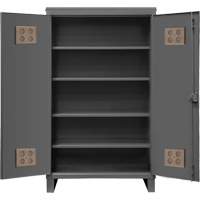 Armoire ext&eacute;rieure robuste, Acier, 4 Tablettes, 78" h x 48" la x 24" P, Gris Southpoint Industrial Supply