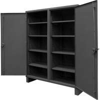Armoire tr&egrave;s robuste, Acier, 8 Tablettes, 78" h x 72" la x 24" P, Gris Southpoint Industrial Supply