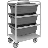 Mobile Tub Rack, Double-sided, 3 bins, 26" W x 18" D x 42" H FM028 | Southpoint Industrial Supply
