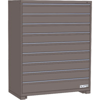 Modular Drawer Cabinet, 9 Drawers, 24" W x 24" D x 60" H, Grey Southpoint Industrial Supply