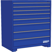 Modular Drawer Cabinet, 8 Drawers, 24" W x 24" D x 40" H, Blue Southpoint Industrial Supply
