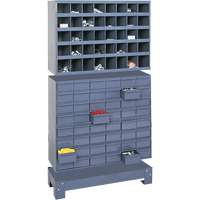 Modular Small Parts Storage Unit, Steel, 48 Drawers, 33-3/4" x 12-1/4" x 58-3/8", Grey Southpoint Industrial Supply