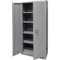 Storage Cabinet, Steel, 4 Shelves, 66" H x 30" W x 15" D, Grey Southpoint Industrial Supply