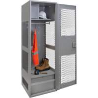 Gear Locker with Door, Steel, 24" W x 24" D x 72" H, Grey FN466 | Southpoint Industrial Supply