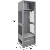 Gear Locker, Steel, 24" W x 18" D x 72" H, Grey Southpoint Industrial Supply