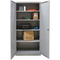 Hi-Boy Storage Cabinet, Steel, 4 Shelves, 72" H x 36" W x 18" D, Grey Southpoint Industrial Supply