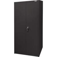 Storage Cabinet, Steel, 4 Shelves, 66" H x 30" W x 15" D, Black Southpoint Industrial Supply