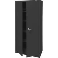 Storage Cabinet, Steel, 4 Shelves, 66" H x 30" W x 15" D, Black Southpoint Industrial Supply