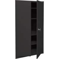 Storage Cabinet, Steel, 4 Shelves, 78" H x 36" W x 24" D, Black Southpoint Industrial Supply