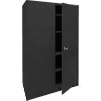 Storage Cabinet, Steel, 4 Shelves, 78" H x 48" W x 24" D, Black Southpoint Industrial Supply