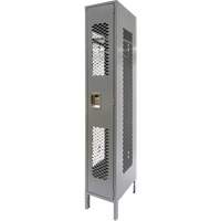 Vented Lockers, 12" x 18" x 78", Steel, Grey, Knocked Down, Perforated Southpoint Industrial Supply