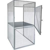 Casier pour entreposage en vrac, 2 niveaux, 36" x 36" x 90", Acier, Gris, D&eacute;mont&eacute;, Perfor&eacute; Southpoint Industrial Supply