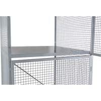 Casier pour entreposage en vrac, 2 niveaux, 48" x 48" x 90", Acier, Gris, D&eacute;mont&eacute;, Perfor&eacute; Southpoint Industrial Supply