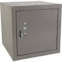 Stackable Cube Locker, 12" x 12" x 12", Steel, Grey, Knocked Down Southpoint Industrial Supply