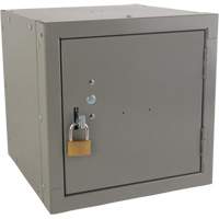 Stackable Cube Locker, 12" x 12" x 12", Steel, Grey, Knocked Down Southpoint Industrial Supply