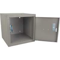 Stackable Cube Locker, 12" x 12" x 12", Steel, Grey, Knocked Down Southpoint Industrial Supply