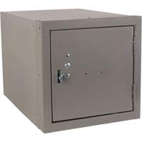 Stackable Cube Locker, 12" x 18" x 12", Steel, Grey, Knocked Down Southpoint Industrial Supply