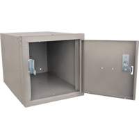 Stackable Cube Locker, 12" x 18" x 12", Steel, Grey, Knocked Down Southpoint Industrial Supply
