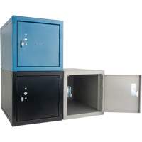 Stackable Cube Locker, 12" x 18" x 12", Steel, Grey, Knocked Down Southpoint Industrial Supply
