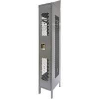 Vented Lockers, 12" x 18" x 88", Steel, Grey, Knocked Down, Perforated Southpoint Industrial Supply