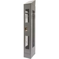Vented Lockers, 12" x 18" x 88", Steel, Grey, Knocked Down, Perforated Southpoint Industrial Supply
