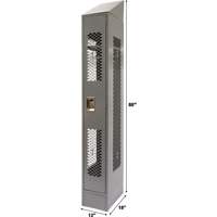 Vented Lockers, 12" x 18" x 88", Steel, Grey, Knocked Down, Perforated Southpoint Industrial Supply