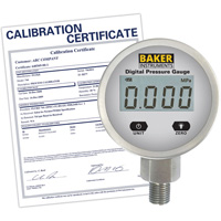 B5000 Series Pressure Gauge with ISO Certificate, 2-1/2" , 0 - 103.4 kPa/0 - 15 psi/0 - 416 in. w.c., Bottom Mount, Digital Southpoint Industrial Supply