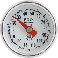1" Dial Thermometer Celsius Only with Calibration Sleeve, Contact, Analogue, 0.4-230°F (-18-110°C) Southpoint Industrial Supply