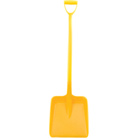 D-Grip Food Shovel, 13" x 12" Blade, 41" Length, Plastic, Yellow JB864 | Southpoint Industrial Supply
