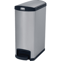 Slim Jim&reg; Waste Container, Stainless Steel, 13 US gal. Capacity Southpoint Industrial Supply